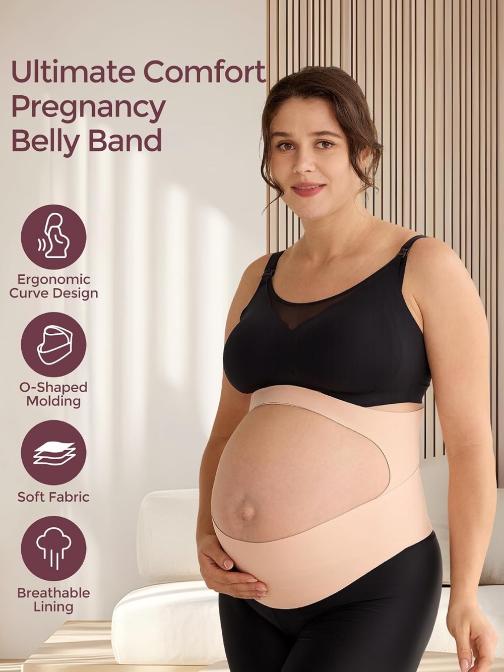 Pregnancy Belly Support Band - Nude Maternity Support